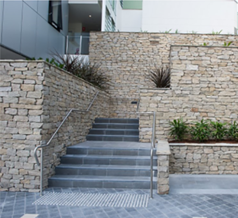 sandstone retaining walls